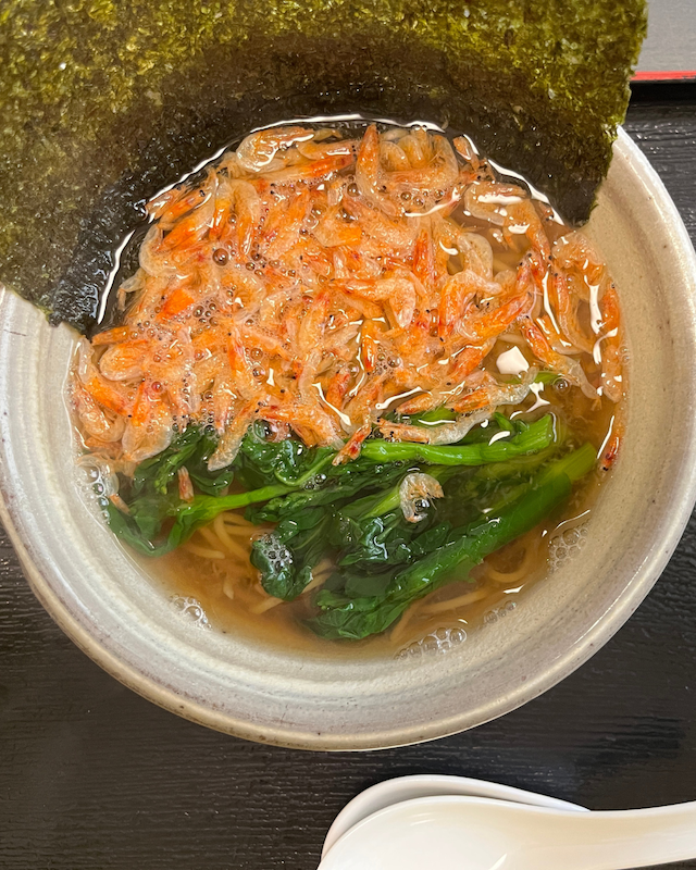 桜エビと菜の花のお蕎麦