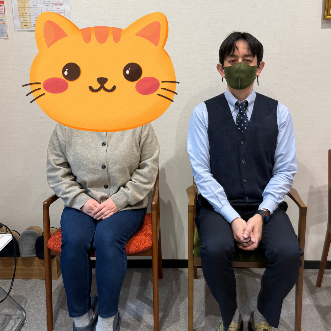 不安症で来院された患者様と一緒に